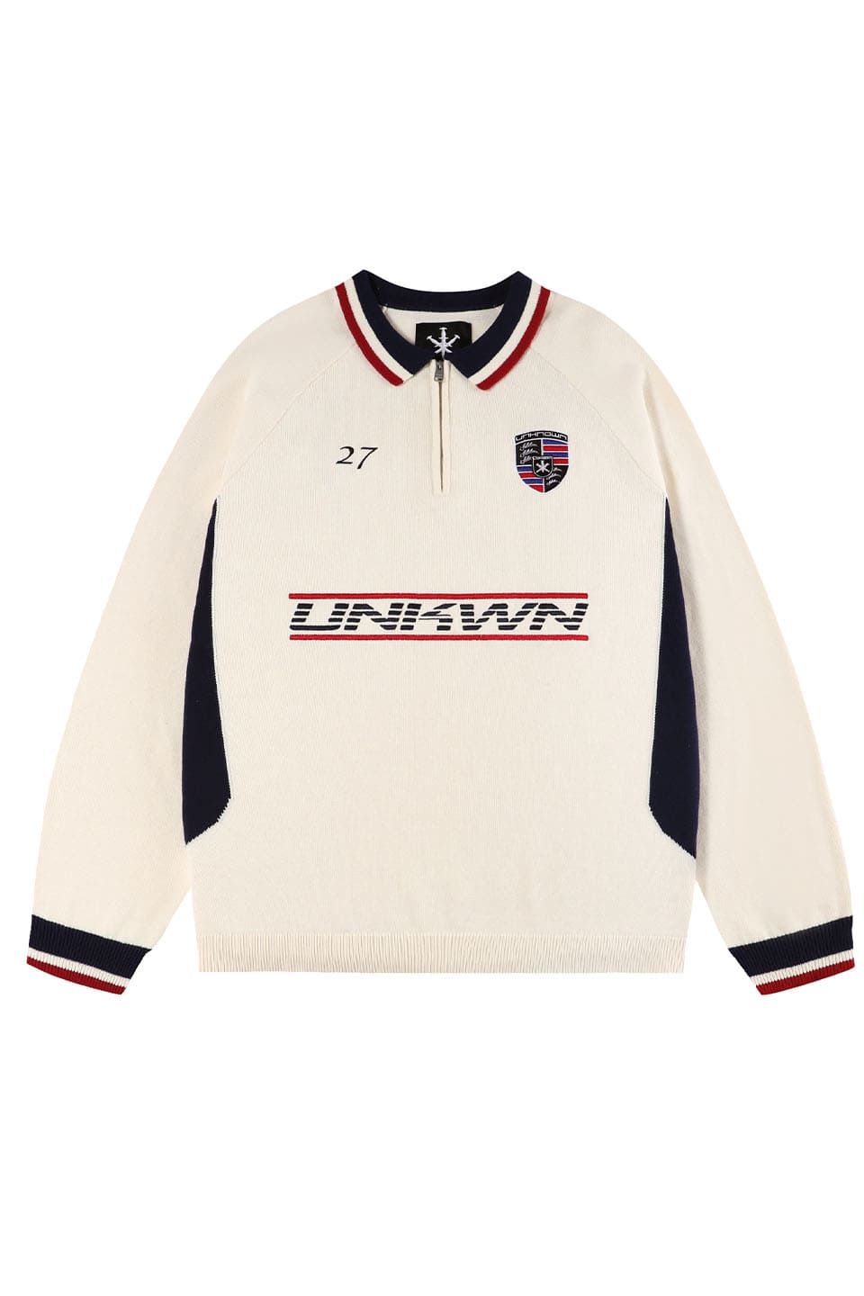 yUnknown London zUnkwn Half Zip Knit Ls Polo Xg[g t@bV qbvzbv _X 傫TCY  gh Y fB[X