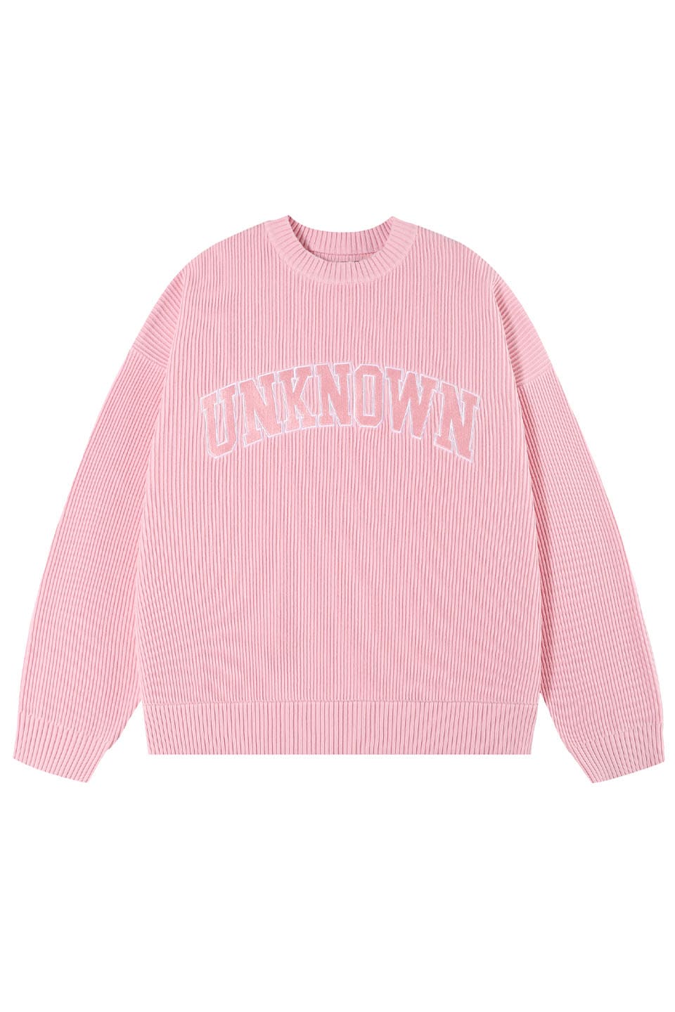 Unknown Collage Logo Knit ストリート ファッション ヒップホップ ダンス 大きいサイズ ゆったり トレンド メンズ レディース