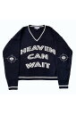 【Heaven Can Wait 公式】Phantom Knit ストリート ファッション ヒップホップ ダンス 大きいサイズ ゆったり トレンド メンズ レディース