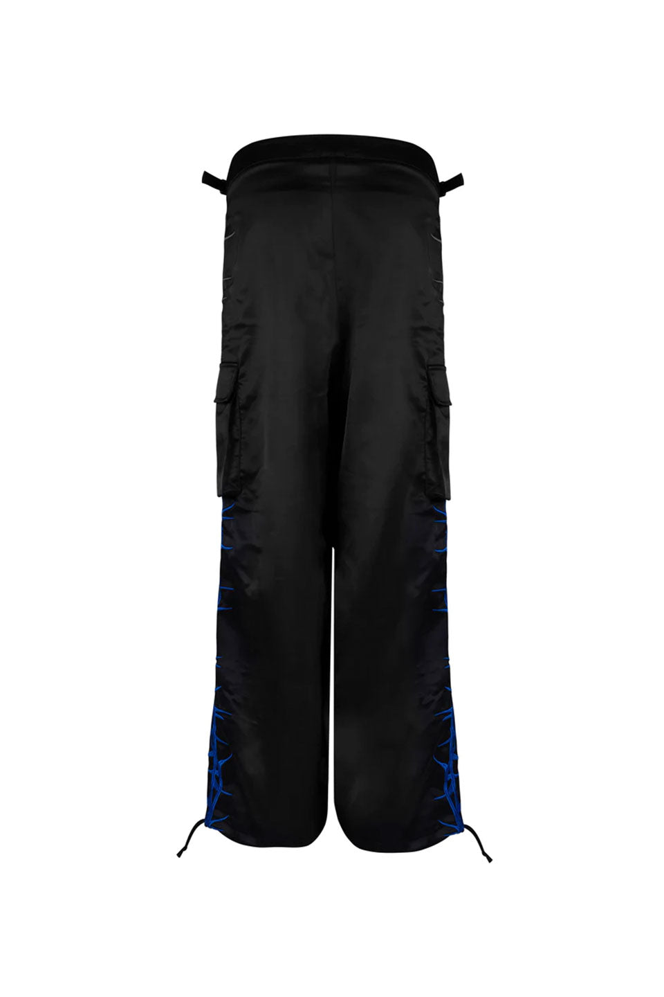 Thorn Graphic Embroidery Satin Cargo Pants ストリート ファッション ヒップホップ ダンス 大きいサイズ ゆったり トレンド メンズ レディース