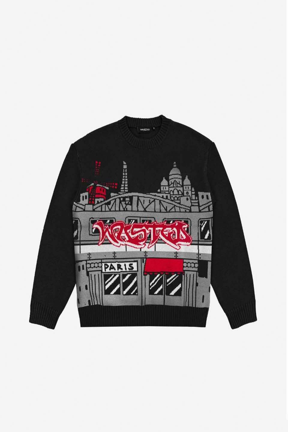 yWASTED PARISzSweater Barbes Xg[g t@bV qbvzbv _X 傫TCY  gh Y fB[X