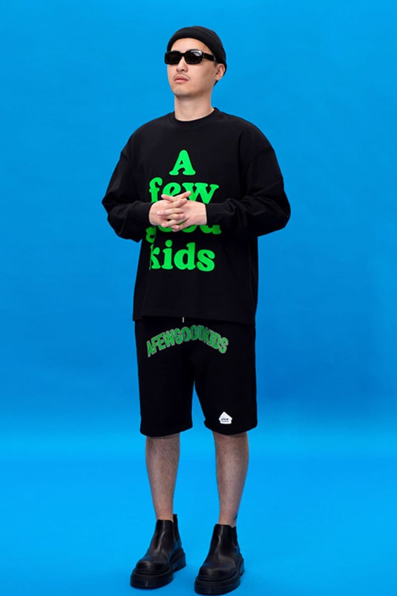 【A FEW GOOD KIDS公式】Front Logo Shorts ショーツ ストリート ファッション ヒップホップ ダンス 大きいサイズ ゆったり トレンド メンズ レディース