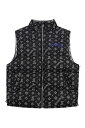 【70 OFF SUPPLIER公式】Monogram Denim Puffer Vest ストリート ファッション ヒップホップ ダンス 大きいサイズ ゆったり トレンド メンズ レディース