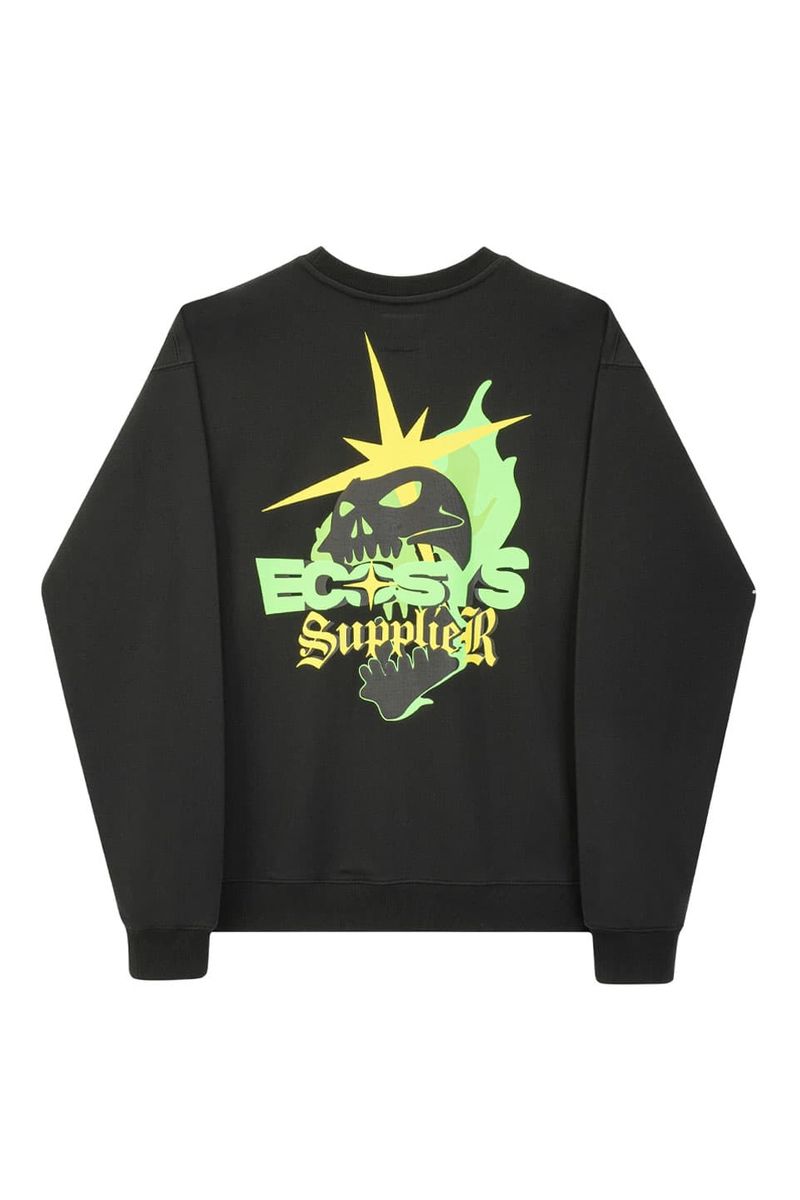 y50%OFF SUPPLIERzSUPPLIER X ECOSYS Flame Skull Crewneck Xg[g t@bV qbvzbv _X 傫TCY  gh Y fB[X