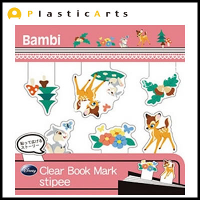 【ネコポス対応】PlasticArts クリアブックマーク stipee(スティッピー) Bambi ANBD-008 ディズニー/バンビ/付箋透明ふせん
