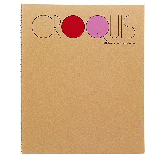 マル マン クロッキ 帳 白 クロッキ 紙 レッド sm 01 5 冊 セット