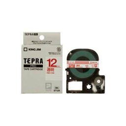（業務用5セット）キングジム テプラPROテープ ST12R 透明に赤文字 12mm 【×5セット】
