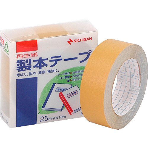 ニチバン 製本テープ 巾25mm×長10m BK-25 黄 1箱（10個）