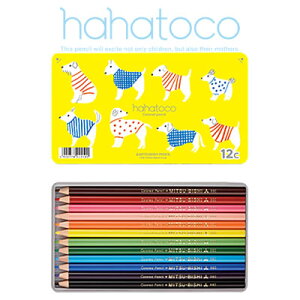 【ネコポス可能】三菱鉛筆 hahatoco(ハハトコ) 色鉛筆＜12色セット＞ K88012CHT01 学童鉛筆