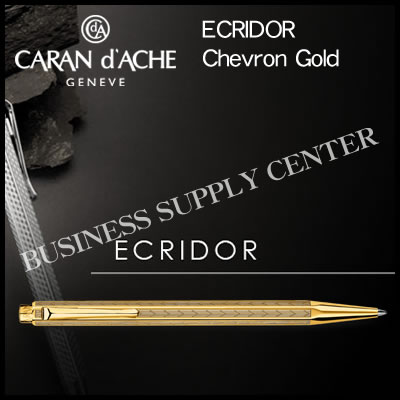 カランダッシュ ボールペン 【送料無料】Caran d'Ache(カランダッシュ) ボールペン ECRIDOR Chevron Gold(エクリドール シェブロン ゴールド) 0898-208
