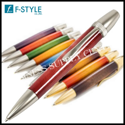 楽天ビジネスサプライセンター【送料無料】F-STYLE（エフスタイル） Air Brush Wood Pen San Burst Candy Color/RE（キャンディカラーギター塗装） カーリーメイプル レッド ボールペン TGT1611