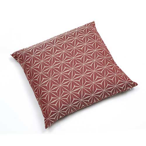 演漆 座布団麻の葉55×59cm レッド