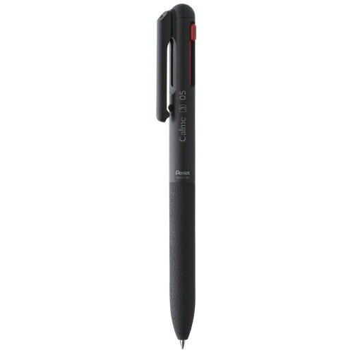 Rakuten - ぺんてる 3色ボールペン（黒・赤・青） Calme カルム 0.5mm ブラック軸 BXAC35A