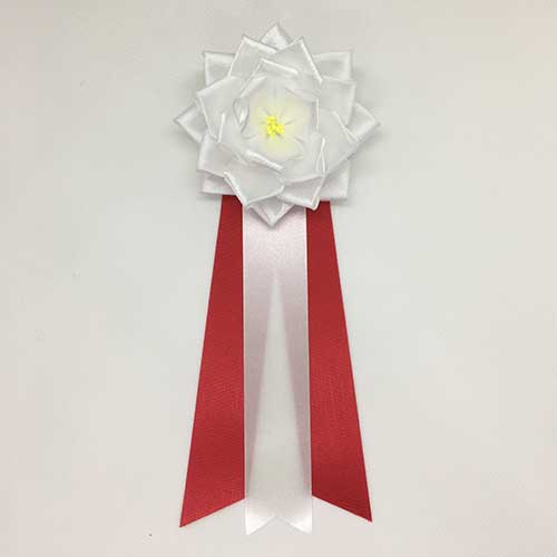 渡辺徽章 徽章リボン 小リボンバラ 白 20個入