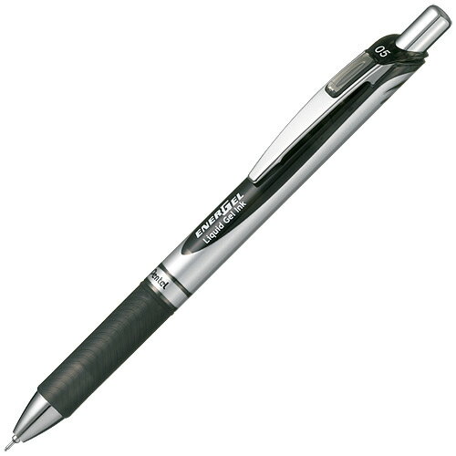 ボールペン（2000円程度） ぺんてる ゲルインキボールペン エナージェル ENERGEL 0.5mm 黒 シルバー軸 /ニードルチップ/ BLN75Z-A