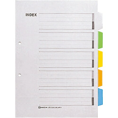 キングジム　カラーインデックス　A4タテ　5山タイプ　907G