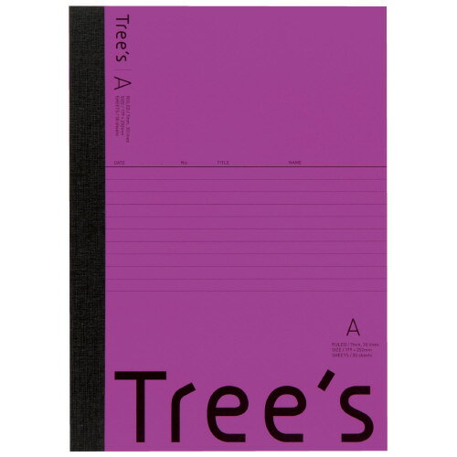 日本ノート ノート Tree's B5 A罫 30枚 パープル 10冊 Trees UTR3APU*10