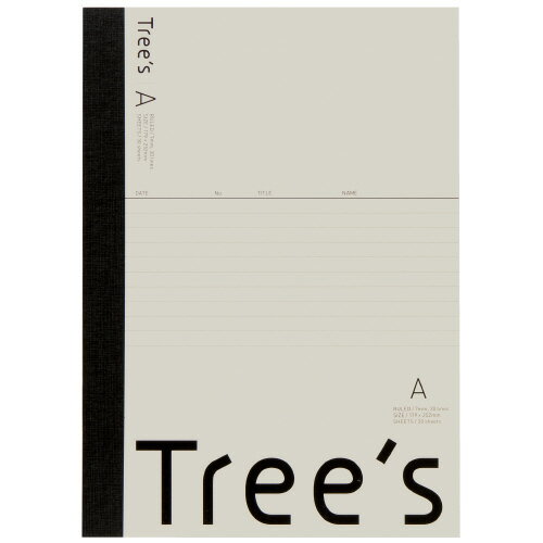 日本ノート ノート Tree's B5 A罫 30枚 クリーム 10冊 Trees UTR3AC*10