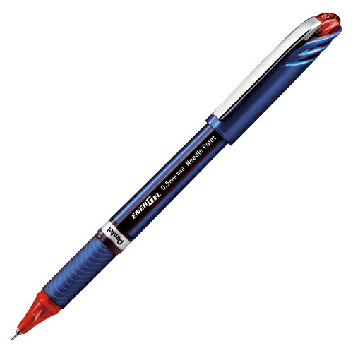 ぺんてる ゲルインキボールペン エナージェル ENERGEL ユーロ 0.5mm 赤 /ニードルチップ/ BLN25-B