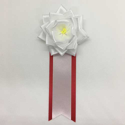 渡辺徽章 徽章リボン 特小リボンバラ 白