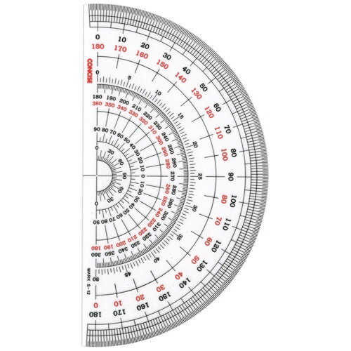 半円分度器 S-12 12cm