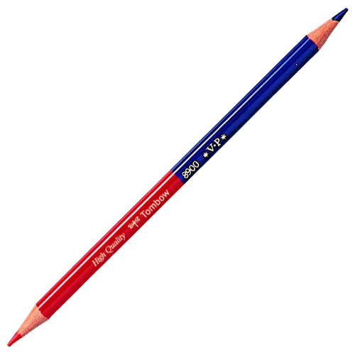 赤青鉛筆 朱藍鉛筆 5:5 色鉛筆 8900-VP 1ダース 12本入 トンボ鉛筆