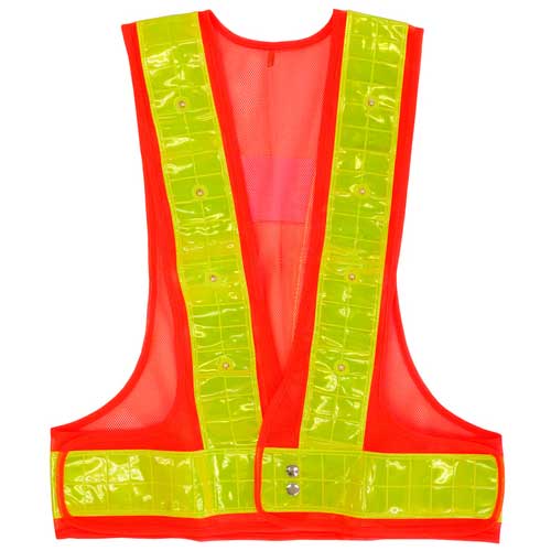 キタムラ産業 フラッシャーベスト オレンジ／黄反射