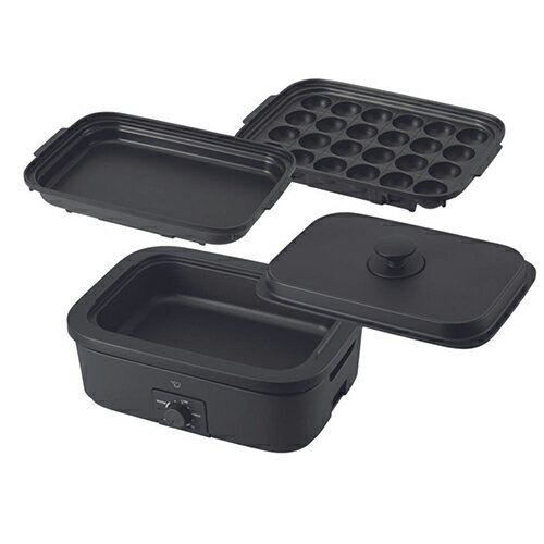 象印マホービン デイリーコンパクトプレート 3枚タイプ EJ-DE30-BA ブラック