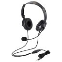 エレコム ヘッドセット 両耳 4極 HS-HP20TBK