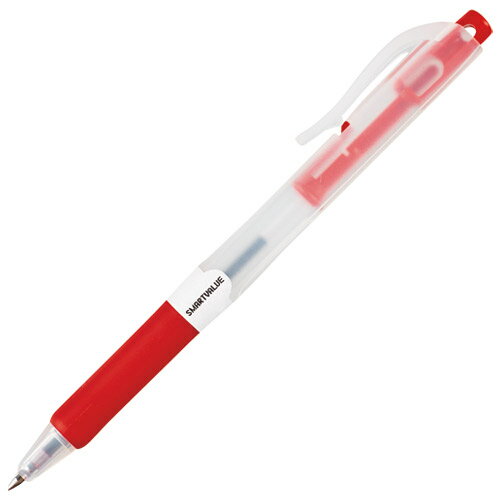 ジョインテックス 油性BP ボールペン(ノック式) 赤10本 H012J-RD-10P