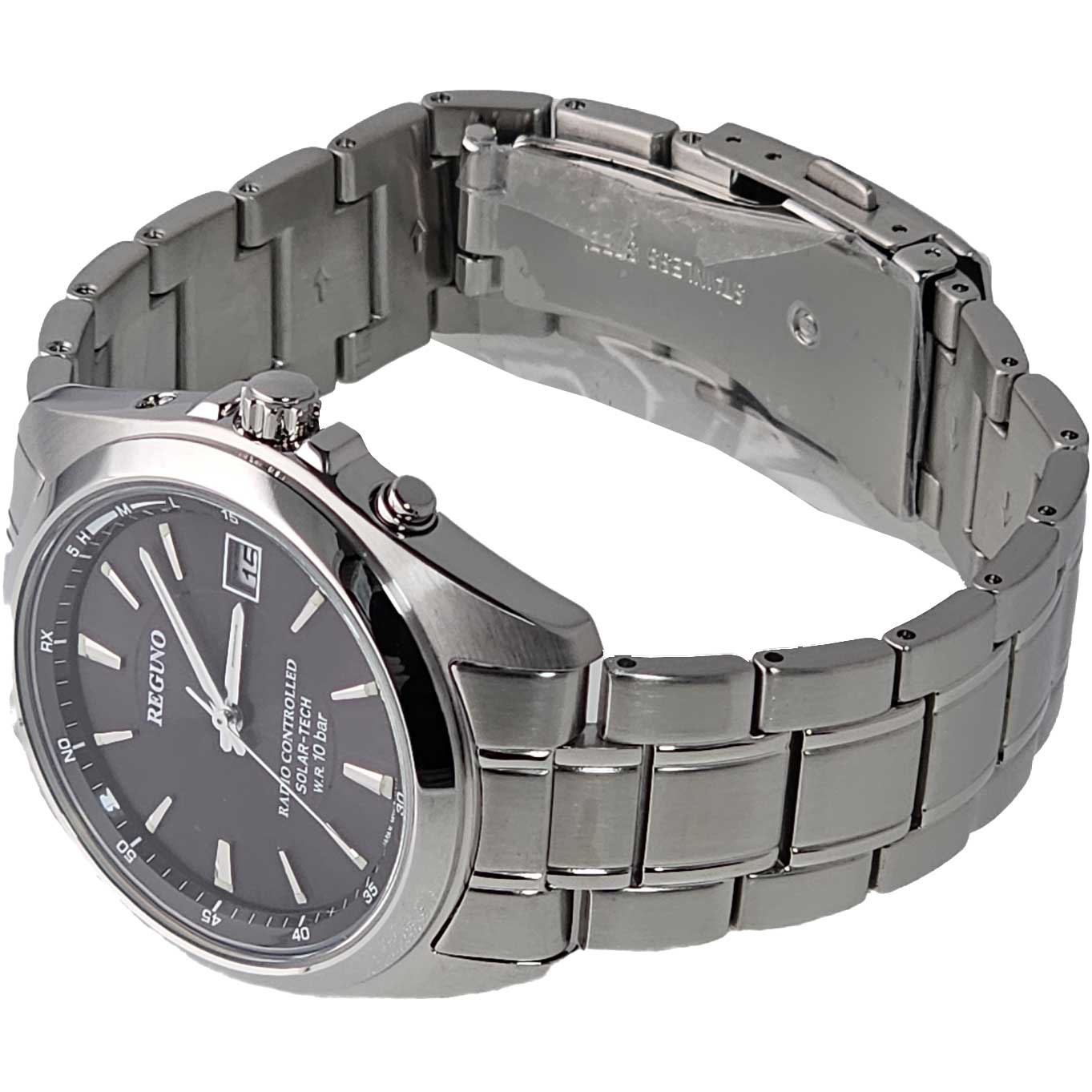 シチズン CITIZEN レグノ REGUNO 腕時計 電波ソーラー ブラック シルバー KL3-111-53