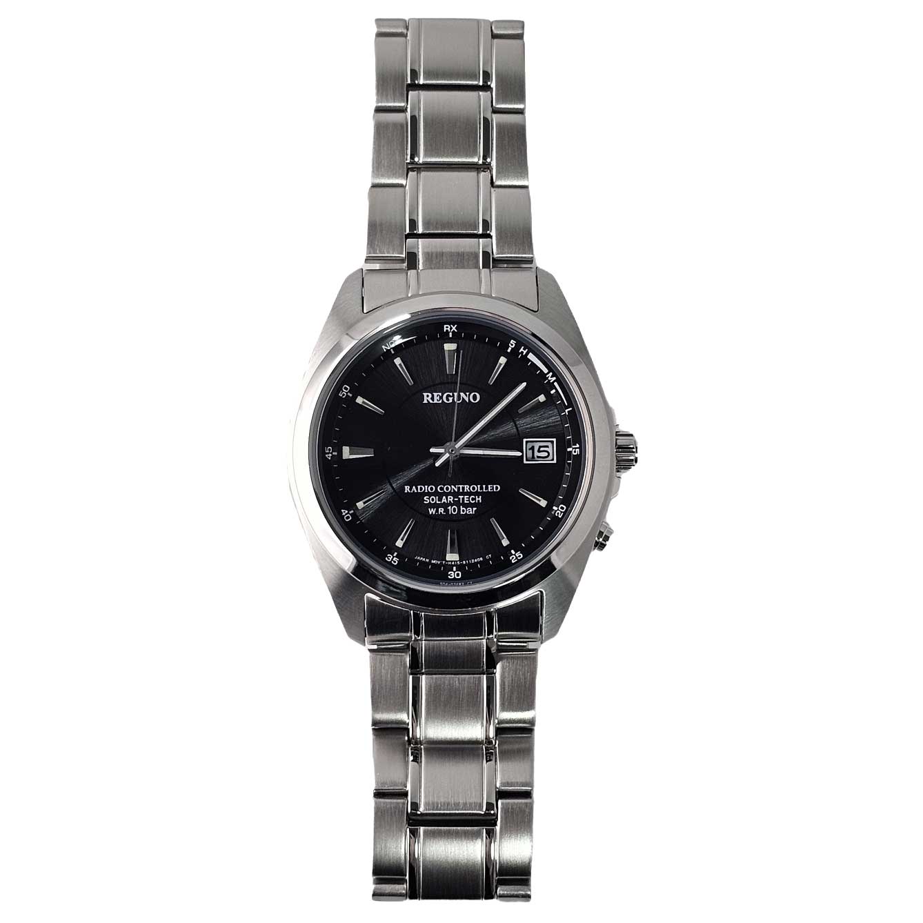 シチズン CITIZEN レグノ REGUNO 腕時計 電波ソーラー ブラック シルバー KL3-111-53