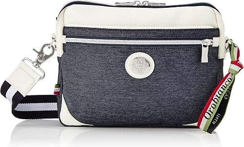 【サイズ】：W20×H26×D5cm 【素材】：リモンタナイロン×本革 【対応サイズ】：A5サイズ 長さ調節のできるショルダーストラップは着脱可能 充実した小分け収納でタウンユースに活躍 本商品は、日本国内における、Orobianco商品の販売許諾を正規に受けているエース株式会社が販売する正規商品です。 Orobianco BASICショルダーバッグシリーズ。 本体生地にイタリア製リモンタナイロン(デイビス)の高密度ナイロンを使用。 縫製強度が必要なハンドルや縁巻きなどの附属部分に牛革を使用。 メタリオンは軽いコイルファスナーでありながら金属ファスナーの重厚感を演出。(外装ファスナーポケット) 前ファスナーポケットはファスナー仕様でセキュリティを確保したポケット。 内装はOrobiancoのオリジナルジャガード織りの生地を採用。内装には小物等を収納できる内装分割ポケットを装備。バッグを抱えた時に安定性のあるサブハンドル付き。 10inchのタブレット収納可能 秀逸な機能と洗練されたデザインが特徴のオールマイティに使えるショルダーバッグです。