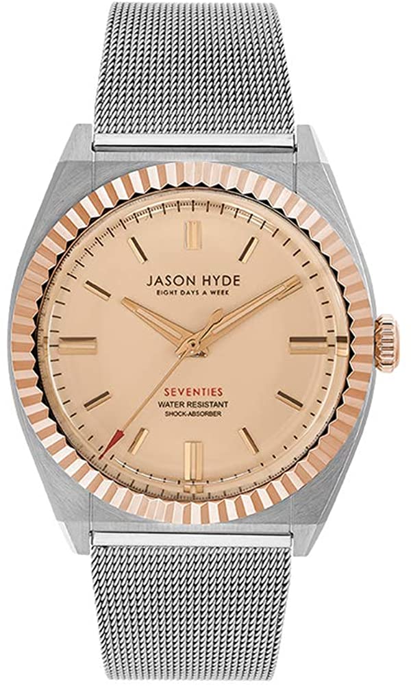 JASON HYDE ジェイソン・ハイド 腕時計 メンズ アンバー Amber シルバーメッシュ シルバー×ベージュ JH20020