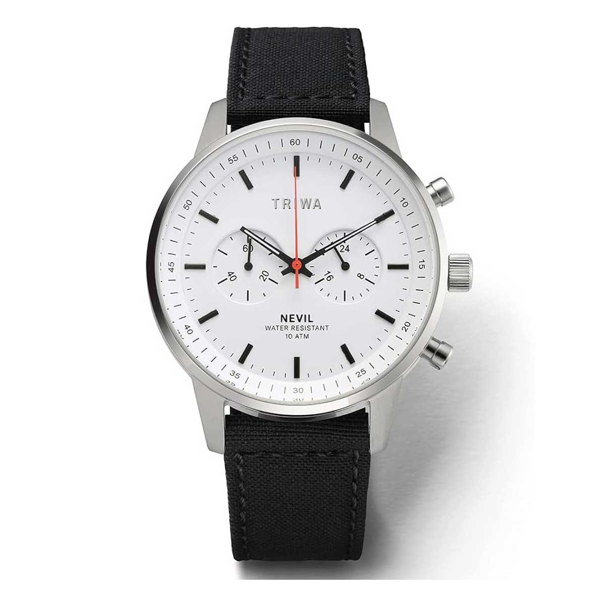 トリワ 腕時計 レディース TRIWA/トリワ 腕時計 メンズ＆レディース（ユニセックス）2ストラップ クロノグラフ ブラック カーフ キャンバス ベルト グラフィック ネビル GRAPHIC NEVIL 日本別注 スウェーデン 北欧デザイン ベルト2本つき 白文字盤 NEST134-CL110112P