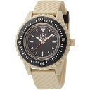 キューアンドキュー スマイルソーラー Q Q SmileSolar 腕時計 20BAR シリーズ ブラック × ベージュ RP06-003 メンズ