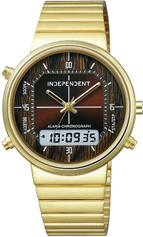 インディペンデント INDEPENDENT 腕時計デジアナ ユニセックス ブラウン/ゴールド BP1-021-91
