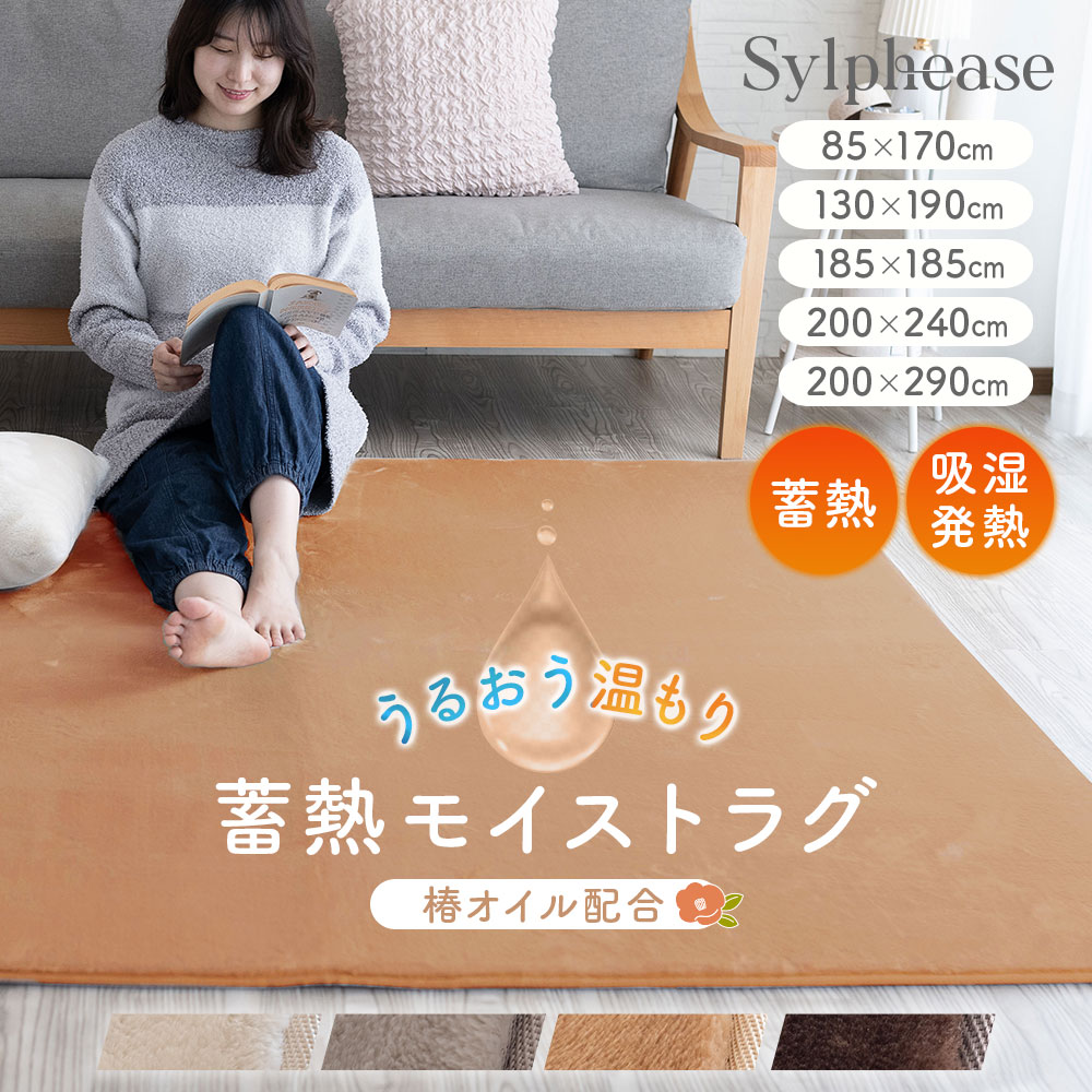 ラグ 洗える 冬 冬用 暖かい ラグマット 蓄熱 吸湿発熱 抗菌防臭 保湿 椿エキス入り カーペット 絨毯 マット 85×170 130×190 185×185 200×240 200×290 1.5畳 2畳 3畳 洗濯機OK 滑り止め ずれにくい 床暖房対応 北欧 韓国 おしゃれ