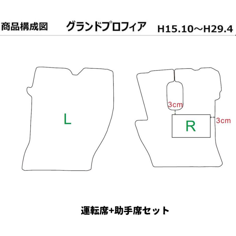 【送料無料】トラックマット 日野 プロフィア H04.07- 3色 運転席 床マット 足マット カーマット お掃除 クリーンマット グランドプロフィア 17プロフィア 運転席 助手席 セット 現行 新型 コイル 3