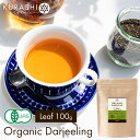 紅茶 茶葉 オーガニック ダージリン 100g リーフ 送料無料 BOP グレード 最高級 tea ティー 無農薬 フェアトレード 世界三大銘茶 インド 水出し シングブリ茶園 ヴィーガン ビーガン