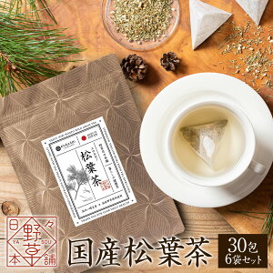 松葉茶 国産 無農薬 2g×30包 6袋セット テトラ ティーバッグ 残留農薬&放射能検査済 ヴィーガン ビーガン 松の葉茶 日本産 野生 赤松 赤松茶 無着色 無添加 まつば茶 送料無料 健康茶 ファミリーセット まとめ買い 大容量