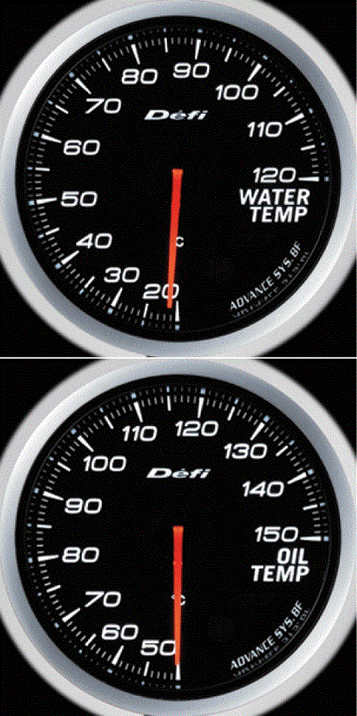 日本精機　Defi デフィ ADVANCE BF（ホワイト）60Φ　水温計 DF10501 ＆ 油温計 DF10401 &　新製品アドバンスコントロールユニットSE DF17701　3点セット 2