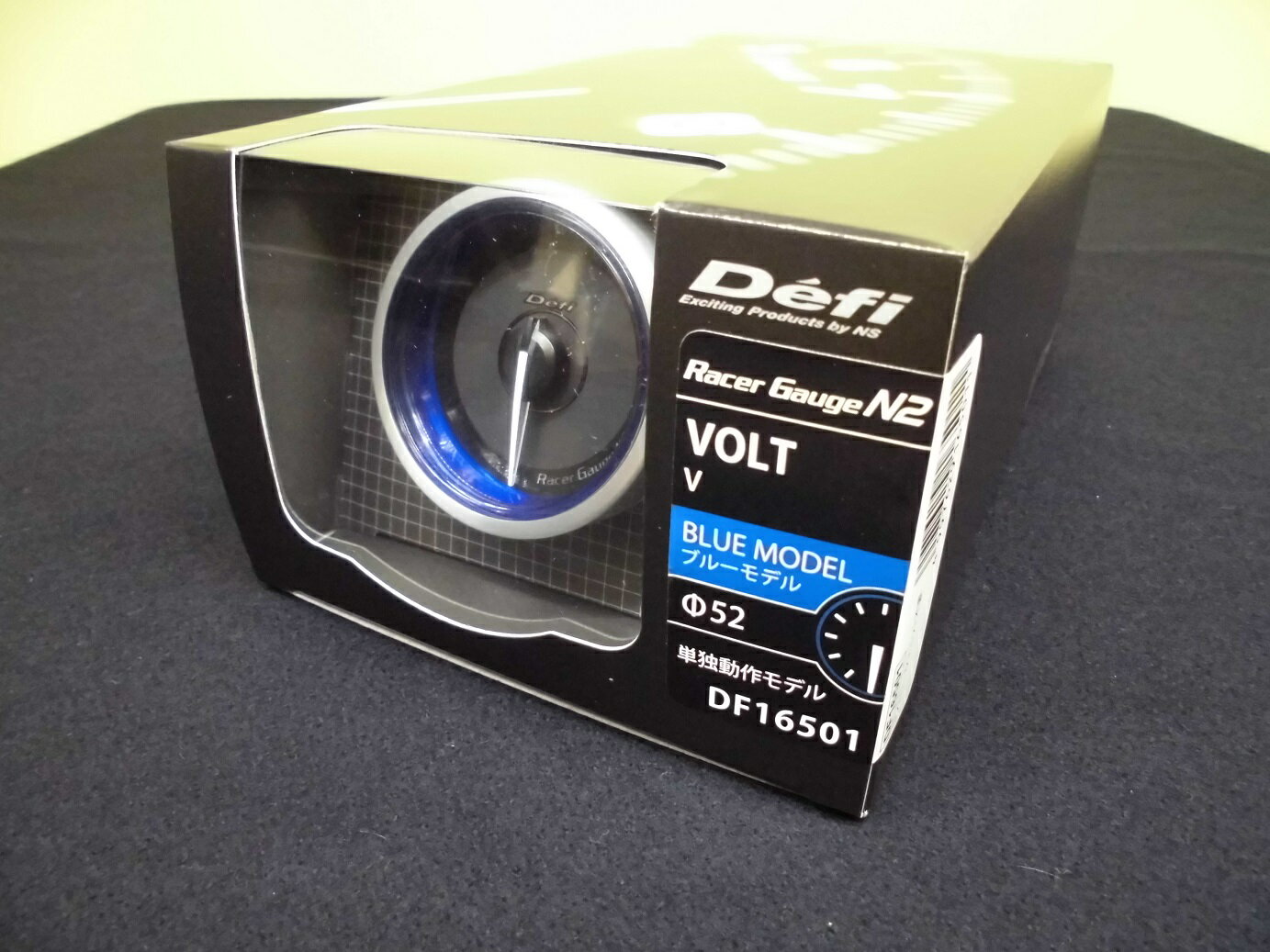 Defi Racer Gauge N2 デフィ レーサーゲージ 52Φ（ブルー） 電圧計 DF16501 「送料無料！！」