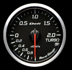 Defi Racer Gauge Style98 Hommage 　デフィ　レーサーゲージ　60Φ 黒文字板 ターボ計 （ブースト計） MAX表示200KPA　DF16604　限定モデル！！ 在庫あり！！ 2