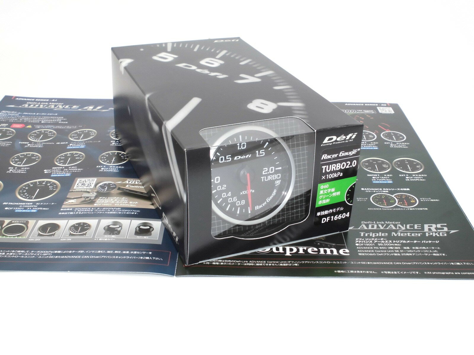 Defi Racer Gauge Style98 Hommage 　デフィ　レーサーゲージ　60Φ 黒文字板 ターボ計 （ブースト計） MAX表示200KPA　DF16604　限定モデル！！ 在庫あり！！ 1