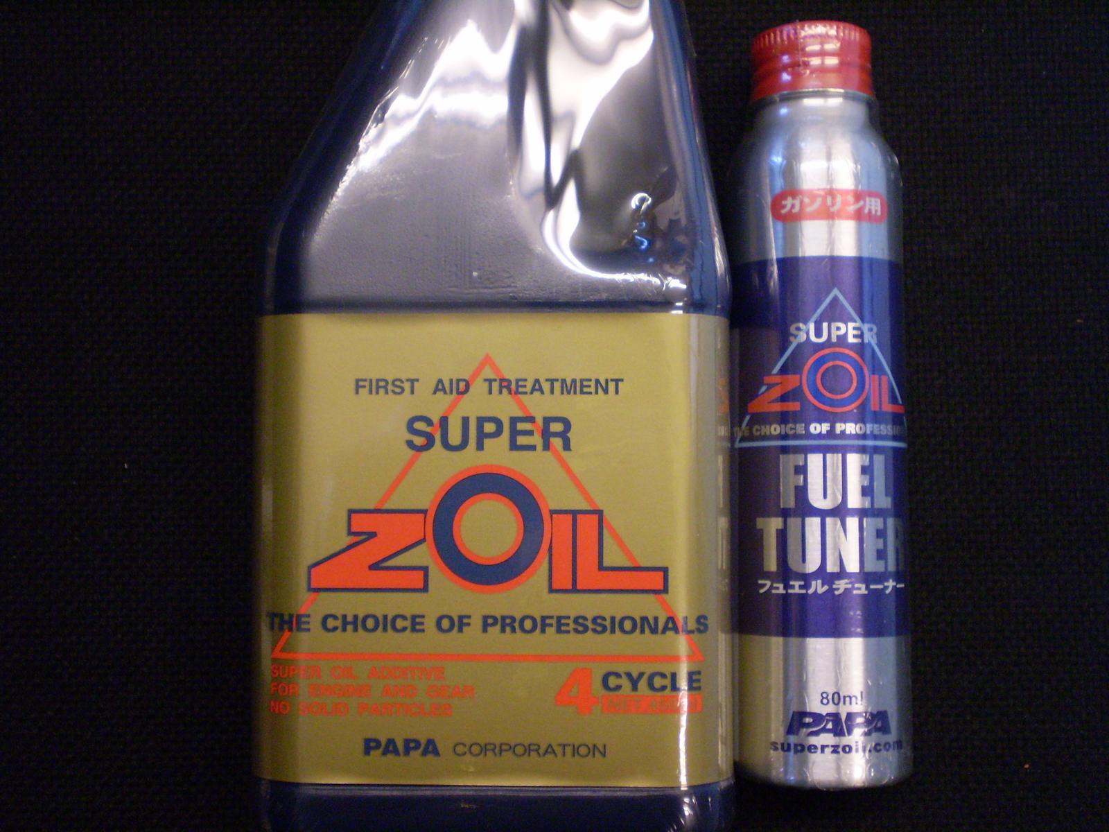 SUPER ZOIL スーパー ゾイル 4サイクル 450ml　1本　＆　スーパー ゾイル　フュエルチューナー80ml（ガソリン) 【送料無料】【消費税込み】
