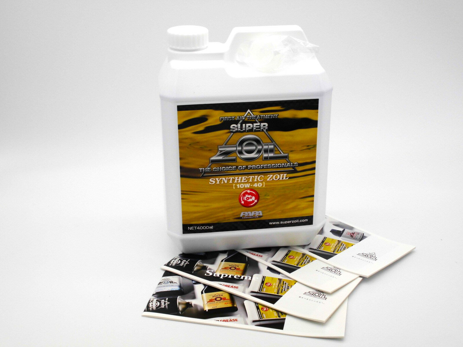 SYNTHETIC ZOIL（シンセティックゾイル） 10W-40 4000ml 油膜＋金属表面改質（100％化学合成オイル）【 02P18Jun16 】