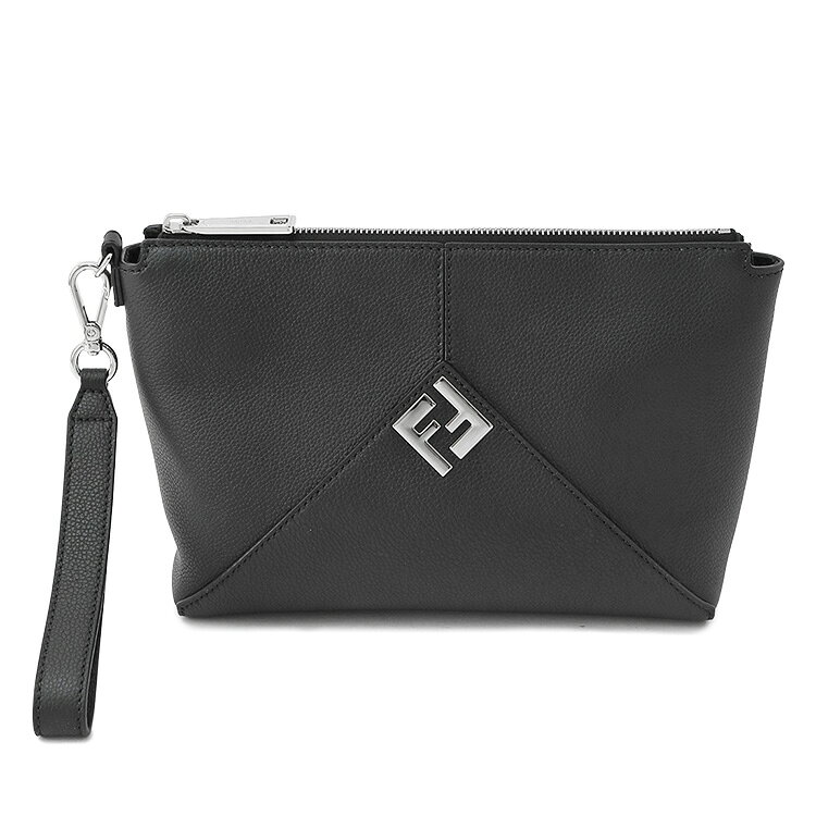 ブランドフェンディ FENDI 商品番号7VA679-ASIH 素材レザー100% カラーF0GXN 仕様FFロゴプレート、取り外し可能なリストストラップ、トップにファスナー、シルバートーンの金具、内側にロゴパッチ 生産国ITALY 付属品商品タグ、保存袋 サイズ(cm)×(cm)×(cm) ◆フェンディ FENDI◆◆フェンディ FENDI◆Lui ロゴプレート クラッチバッグ7VA679-ASIH F0GXN
