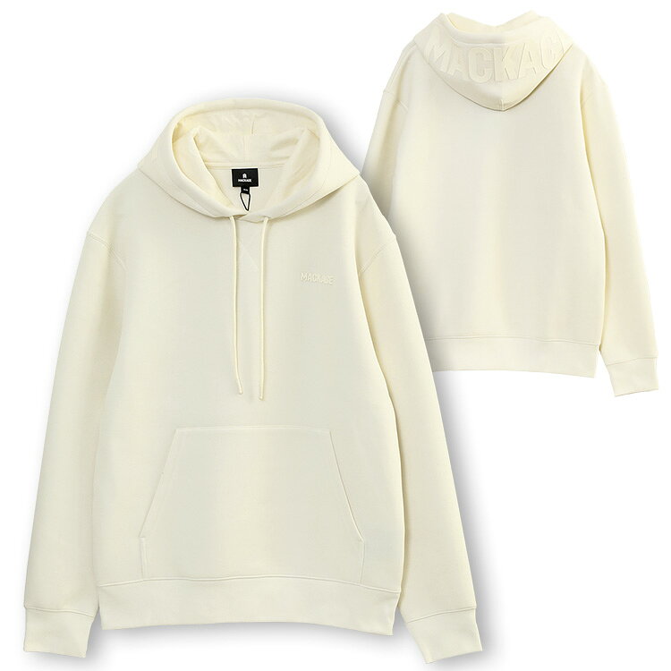 樂天商城 - マッカージュ MACKAGE 同色ロゴ パーカー ダブルフェイスジャージー KOLTON-Z-CREAM【新作】