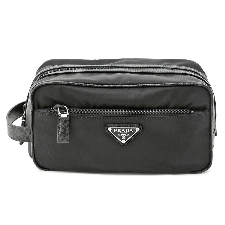 Rakuten - プラダ PRADA Re-Nylon xサフィアーノレザー トラベルポーチ 2NA819-2DMH-F0002_NERO【新作】